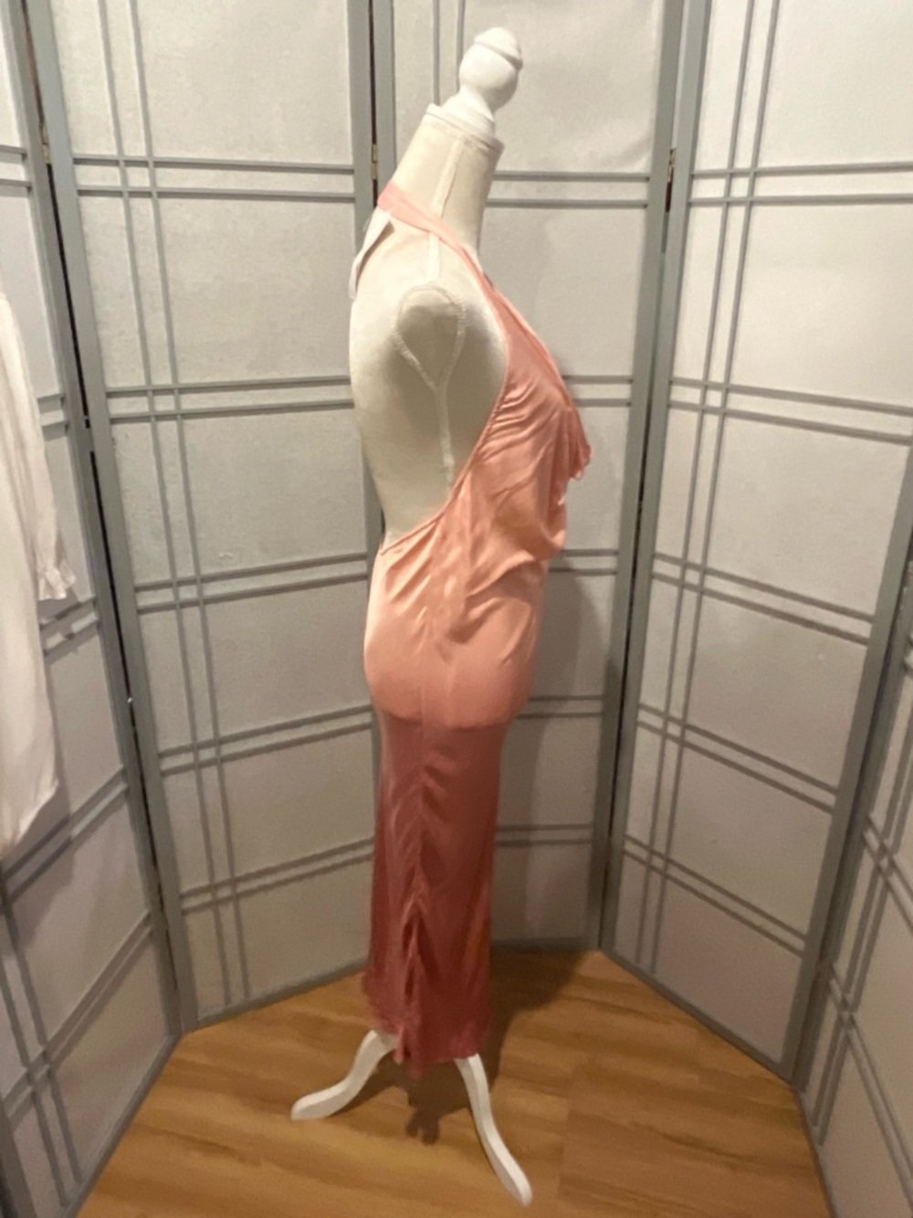 NWT Young Fabulous & Broke Pink Satin Cowl Midi Dress - Picture 3 of 7